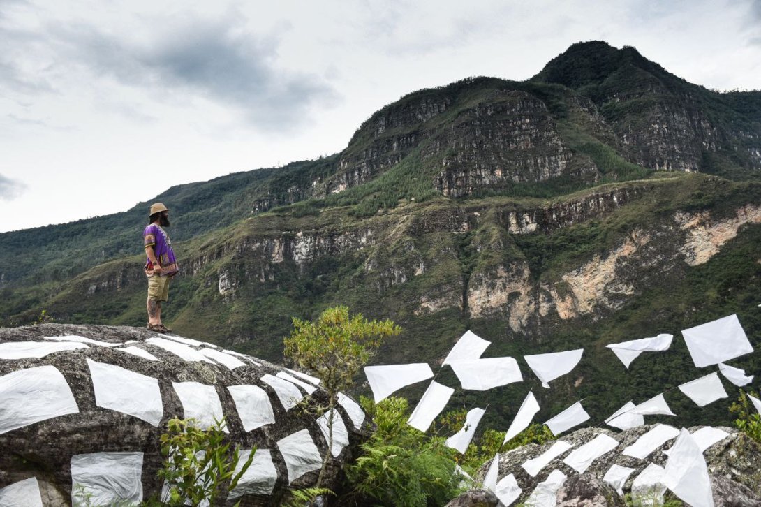 Obra del artista cubano Aryam Rodríguez (Proyecto Sendero del Polen)